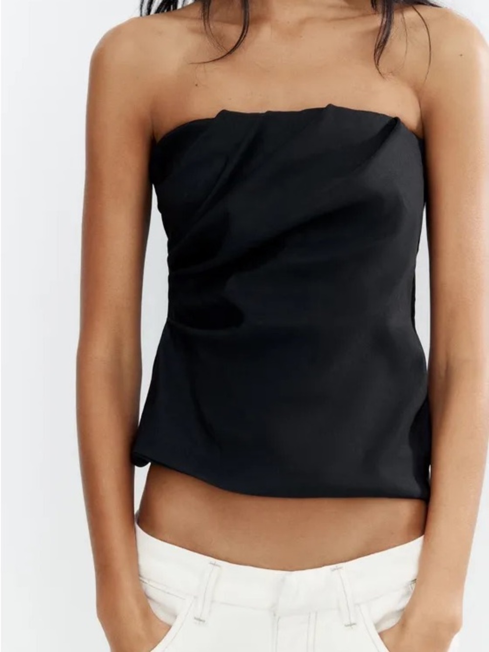 Zara Strapless Black Women's Top
